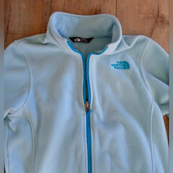 The North Face Zip Up Trim Fleece Jacket Girls Size L (14-16) - Picture 2 of 4